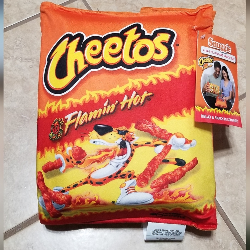 Snuggie Flamin' Hot Cheetos 2-in-1 Pillow & Snack Tray